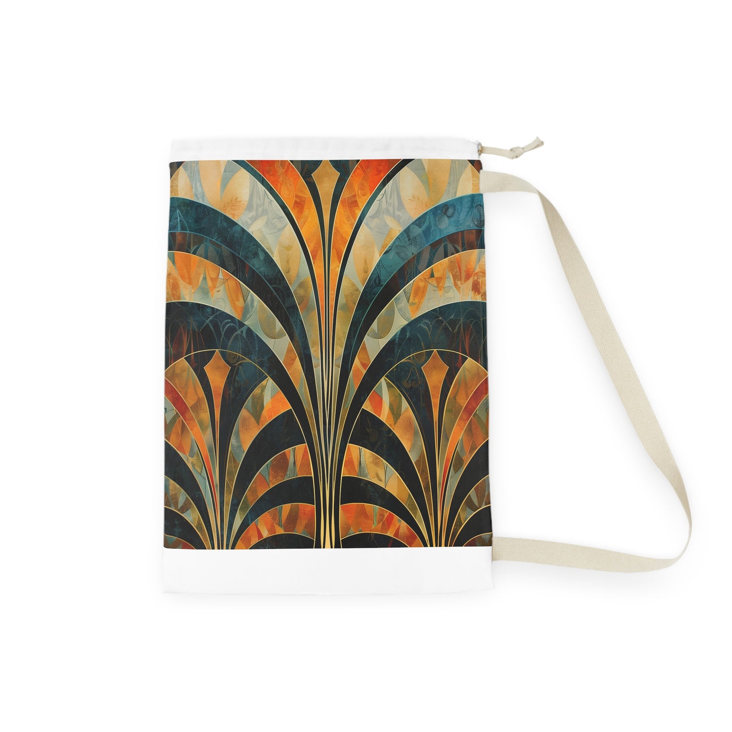 Abstract Deco Laundry Bag - Vibrant art deco pattern, modern flair for laundry organization