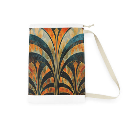 Abstract Deco Laundry Bag - Vibrant art deco pattern, modern flair for laundry organization