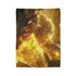 Golem of Glass & Gold Rising from Earth — Plush Fleece Throw Blanket — Folded Plush Blanket Detail