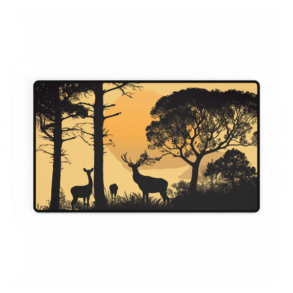 Nature Wildlife Silhouette — XL & XXL Desk Mat — Gaming & Workspace Desk Setup View