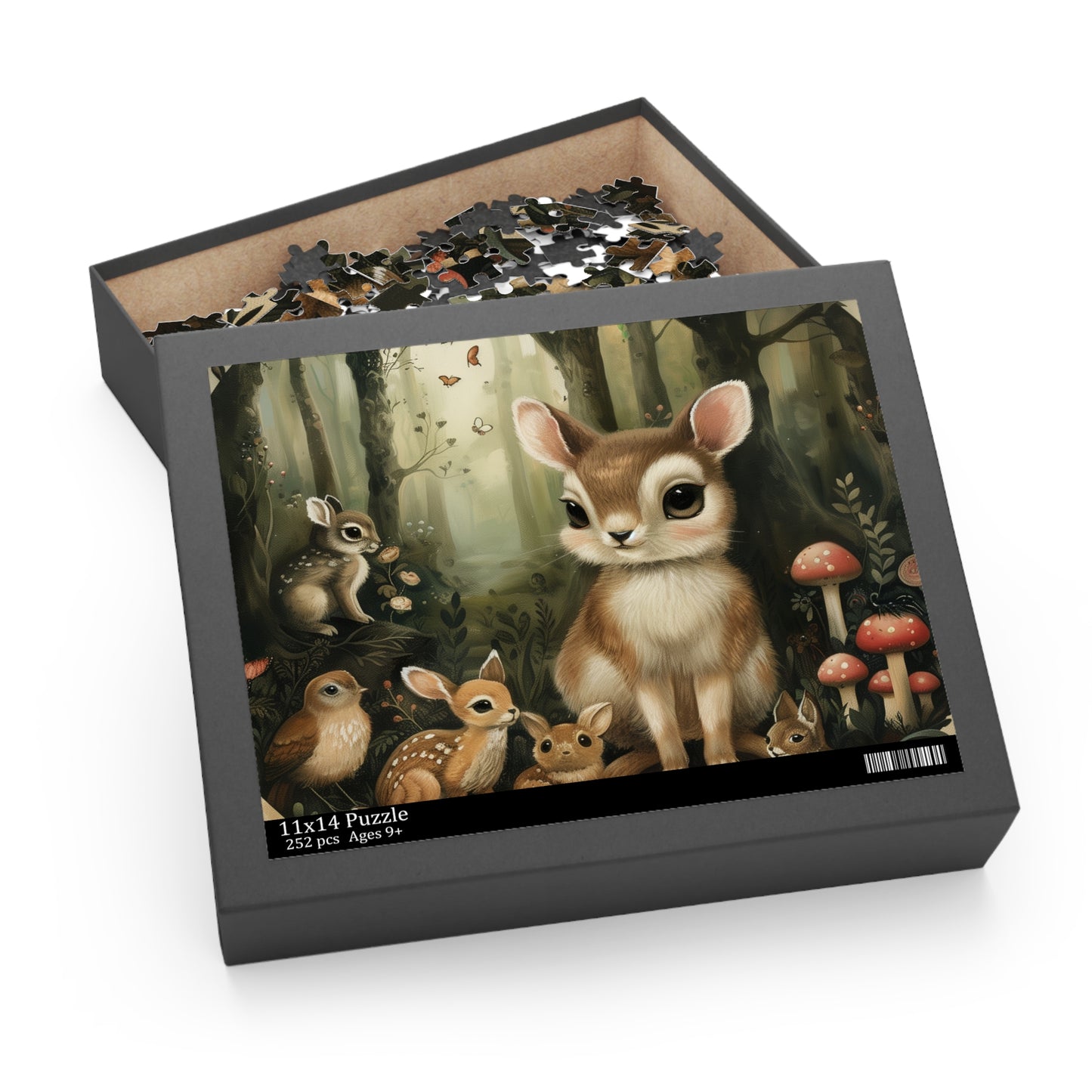 "Charming Woodland Creatures Jigsaw Puzzle - piece together a magical world with this charming and challenging puzzle featuring adorable animals in their natural habitat"