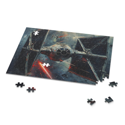 Star Wars Tie Fighter jigsaw puzzle - Challenge yourself with this iconic spacecraft from the Star Wars universe. Great for fans!