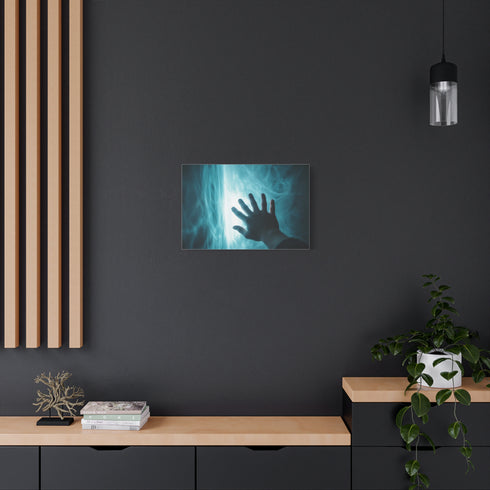 Hand Reaching Through Glowing Portal — Canvas Wall Art — Product Detail View 5