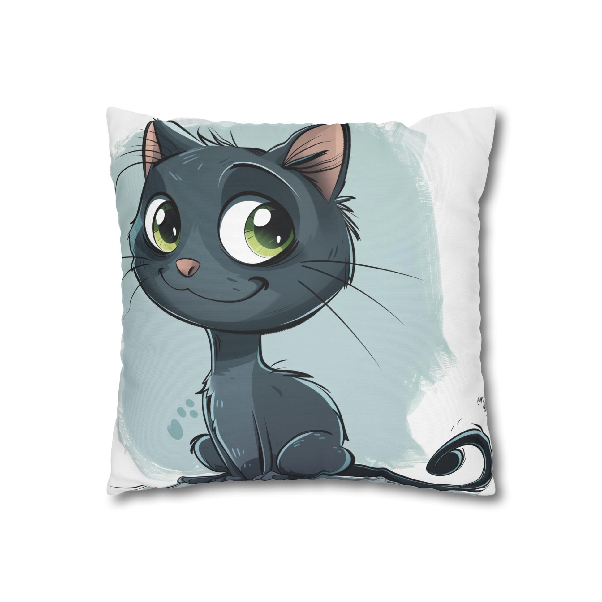 Adorable Playful Kitty Cartoon Cat Pillowcase - High-Quality, Comfortable, Stylish, All-Season, Great Gift - Shop Now!