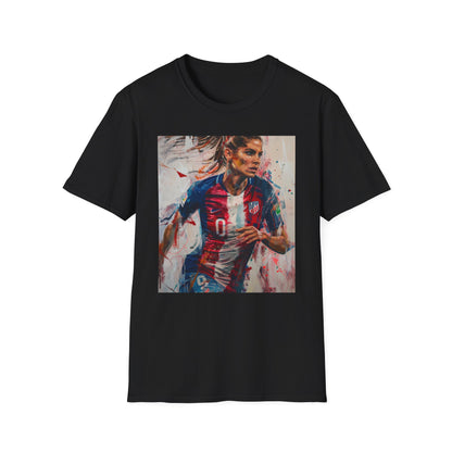 Striking Power: The Unstoppable Force of Alex Morgan | T-Shirt | alex morgan, football, soccer fan, soccer player, sports fan, uswnt, women's soccer, world cup | Prints with Passion