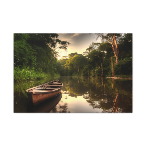 Amazon River — Canvas Wall Art — Living Room Wall Lifestyle View