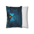 Bioluminescent Vines on a Ghost Bridge Double-Sided Square Cushion Cover