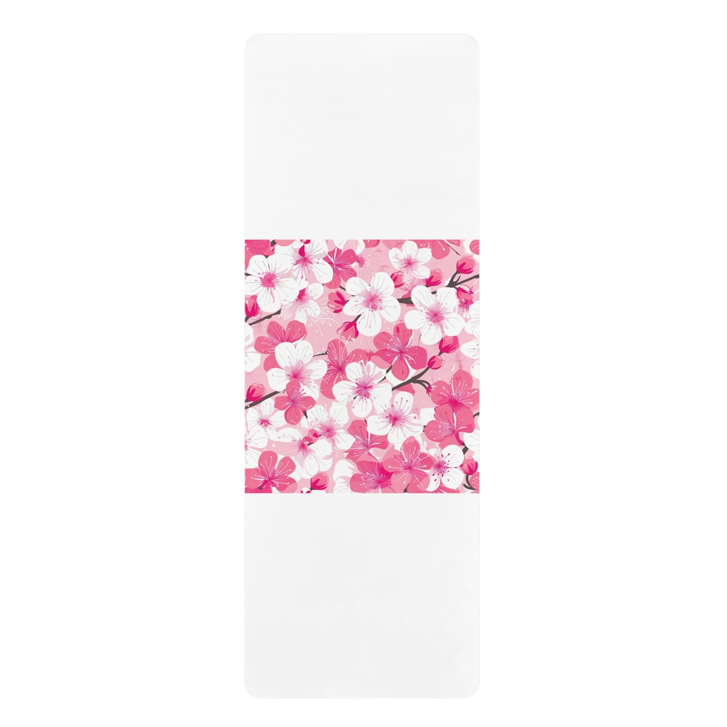 Cherry Blossom Yoga Mat: Pink & White Beauty | Home Decor | Home & Living, Mother's Day, Rugs & Mats, Sports, Spring Essentials, Sublimation, Summer Picks, TikTok | Prints with Passion