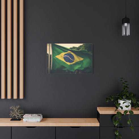 Brazil Flag — Canvas Wall Art — Product Detail View 8
