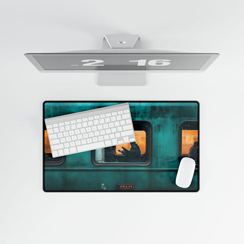 Mystical Train with Portals to Parallel Worlds — XL & XXL Desk Mat — Product Detail View 8