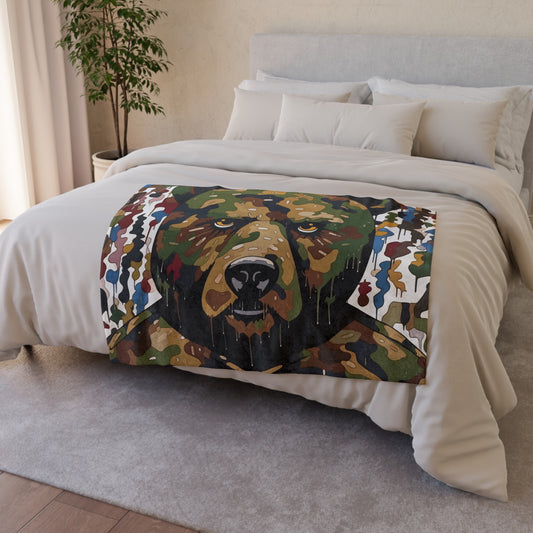 perfect for adding a touch of urban cool to your space. Wrap yourself in comfort and style with this unique piece that redefines the boundaries between high and low culture.
Discover the unexpected fusion of streetwear and fine art with our Bape Streetwear Blooms Blanket. Featuring a bold camo pattern reimagined through a Takashi Murakami lens