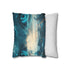 Floating Eyes Watching City from Sky (Edition II) — 40×40 Cushion Cover — Sofa & Living Room Lifestyle View