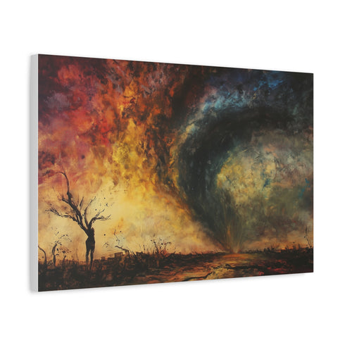 Tornado Fine Art — Canvas Wall Art — Side Profile & Stretched Corner Detail