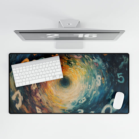 Time Vortex with Melting Numbers — XL & XXL Desk Mat — Product Detail View 5
