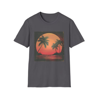 Palm Paradise: Retro Sunset Escape T Shirt