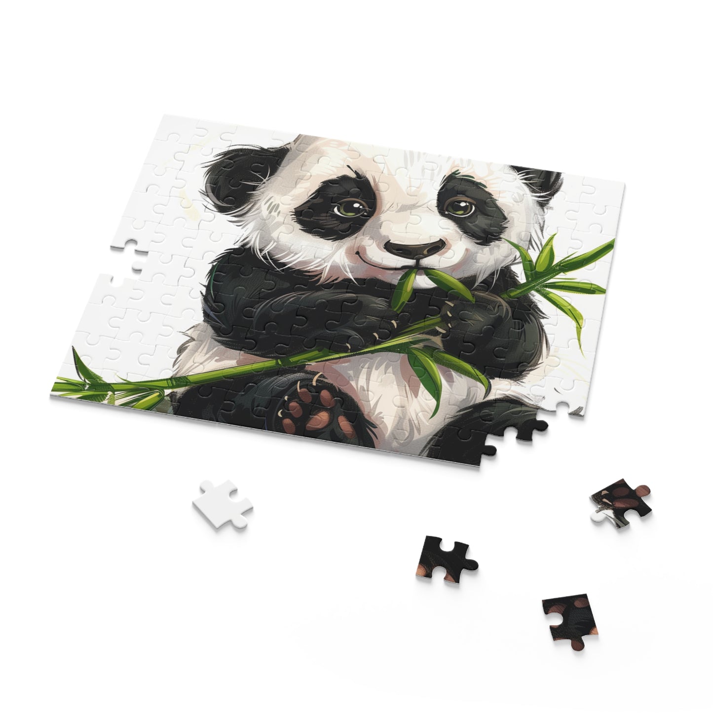 Adorable Panda Eating Bamboo Jigsaw Puzzle - Fun and Challenging Game for Panda Lovers