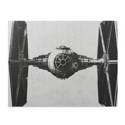 "Iconic Tie Fighter Star Wars jigsaw puzzle for fans - challenge yourself to piece together this thrilling battle scene!"