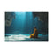 Monk Meditating in Underwater Cave — Canvas Wall Art — Front Gallery-Wrapped Canvas View
