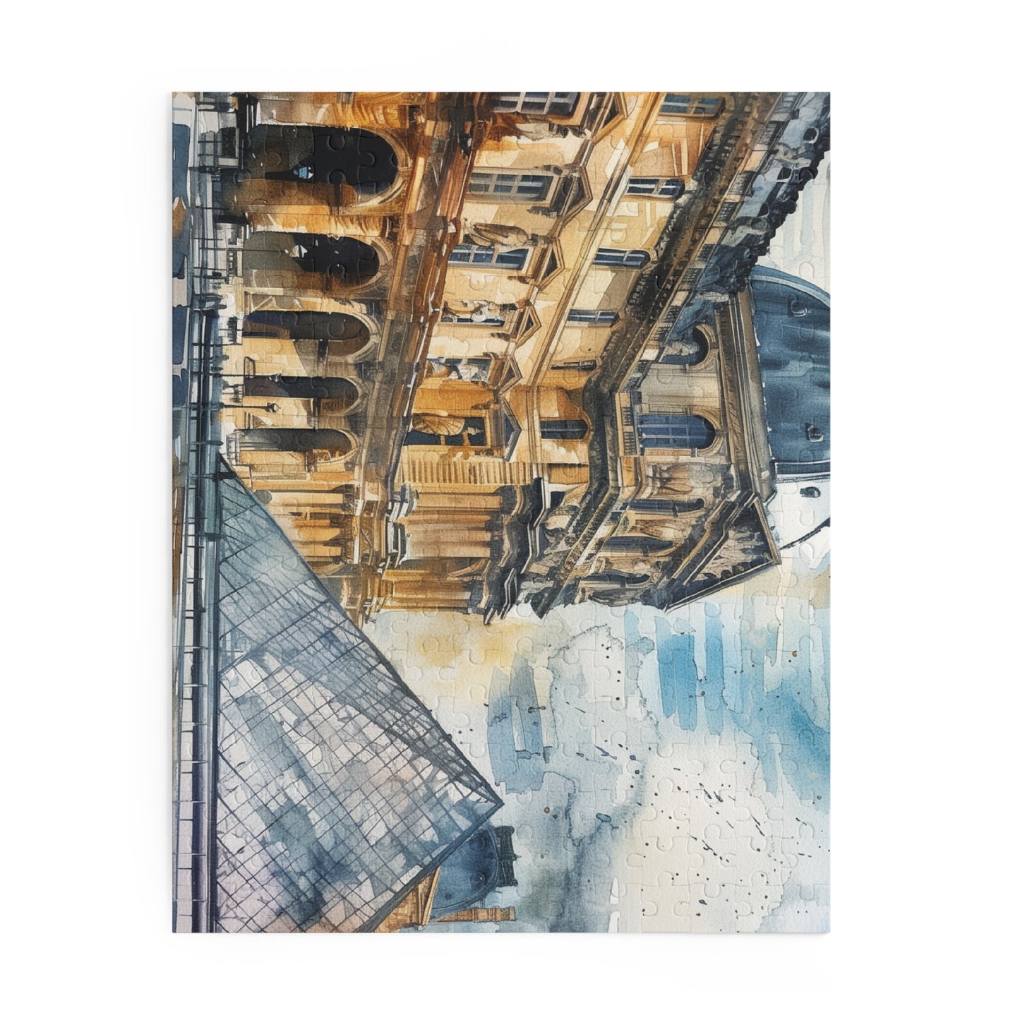 Paris Louvre Watercolor Jigsaw Puzzle