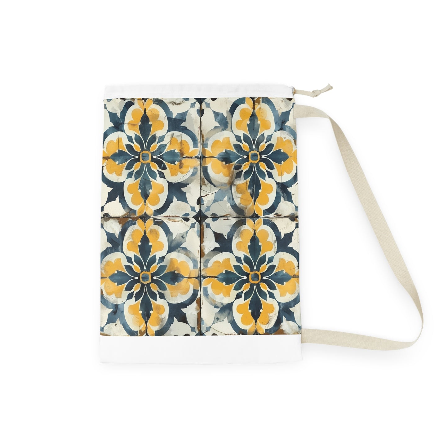 Stylish Artisan Tile Laundry Bag for Elegant Home Organization