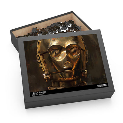 "Challenging C-3PO Star Wars jigsaw puzzle with detailed artwork and high-quality pieces"