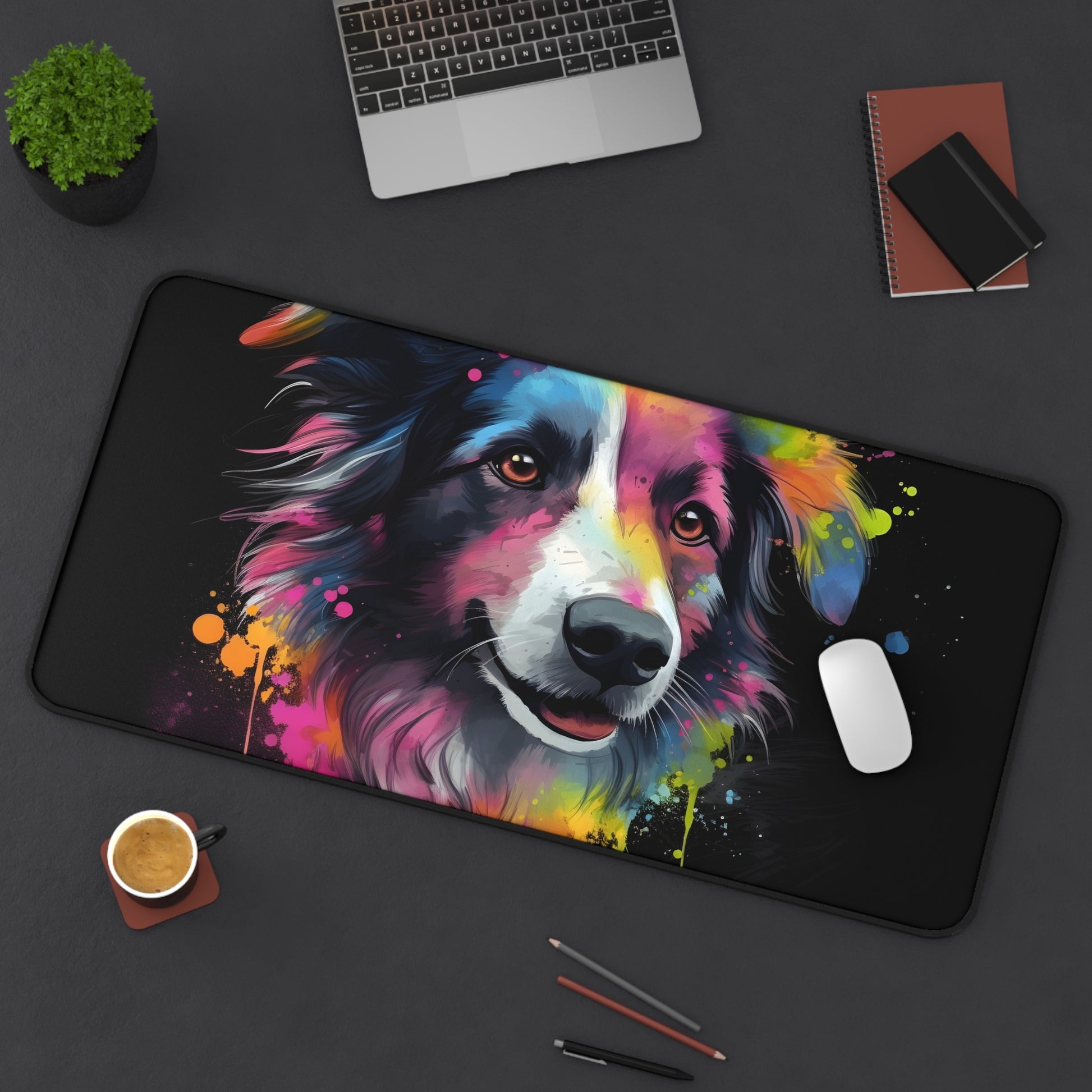 Cute Collie Desk Mat | Desk Mat | Accessories, Back-to-School, Desk, Fall Bestsellers, Home & Living, Mouse pad, Mouse Pads, Mousepad, Seasonal Picks, Stationery, TikTok | Prints with Passion