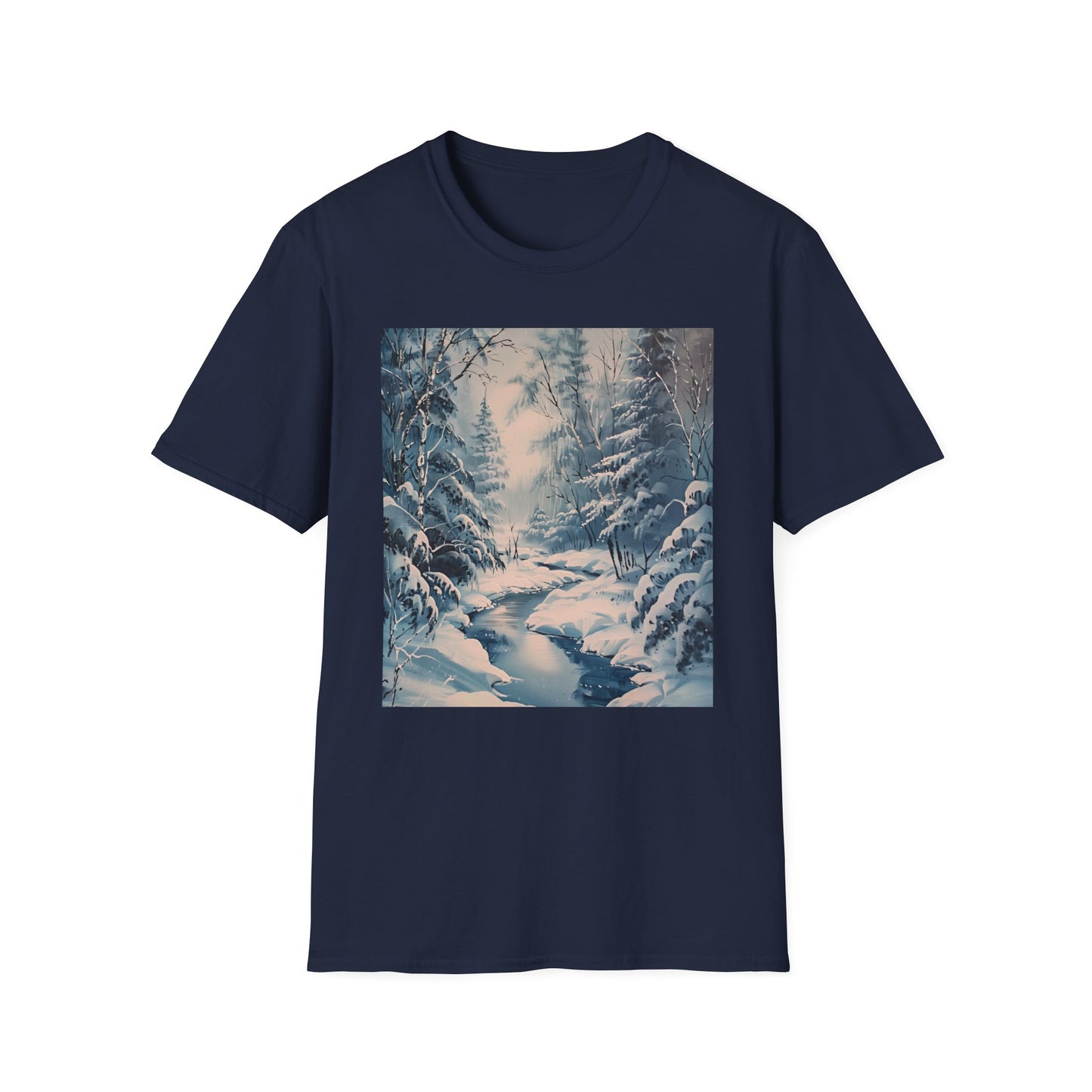 Winter's Embrace: Wonderland Painting T-shirt Snowy Wonderland T-Shirt