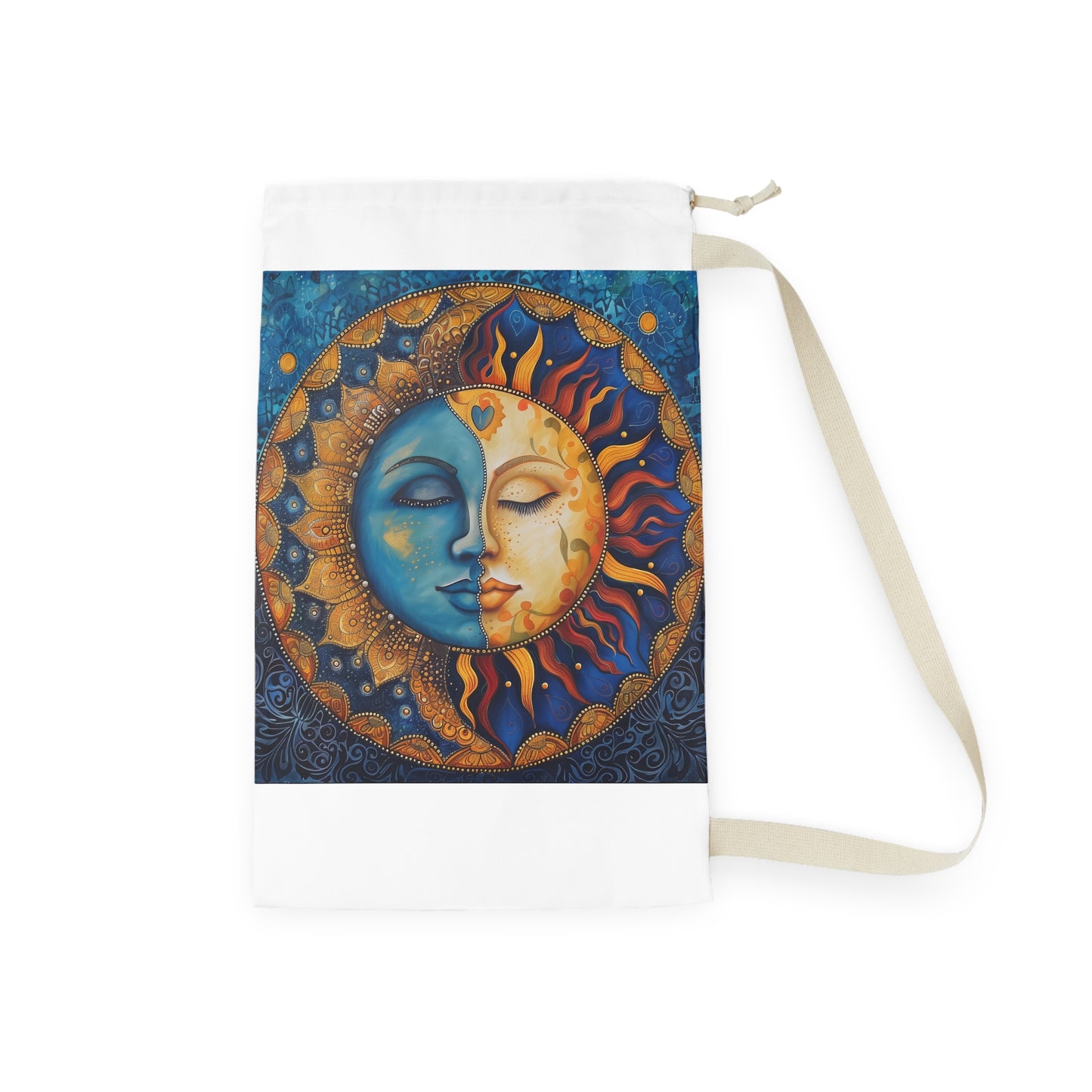 Bohemian Sun & Moon Mandala Laundry Bag - Keep Laundry Organized in Style