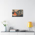 Mirror Dragon Curled Around Volcano — Canvas Wall Art — Kiln-Dried Pine Frame & Ready-to-Hang Back View