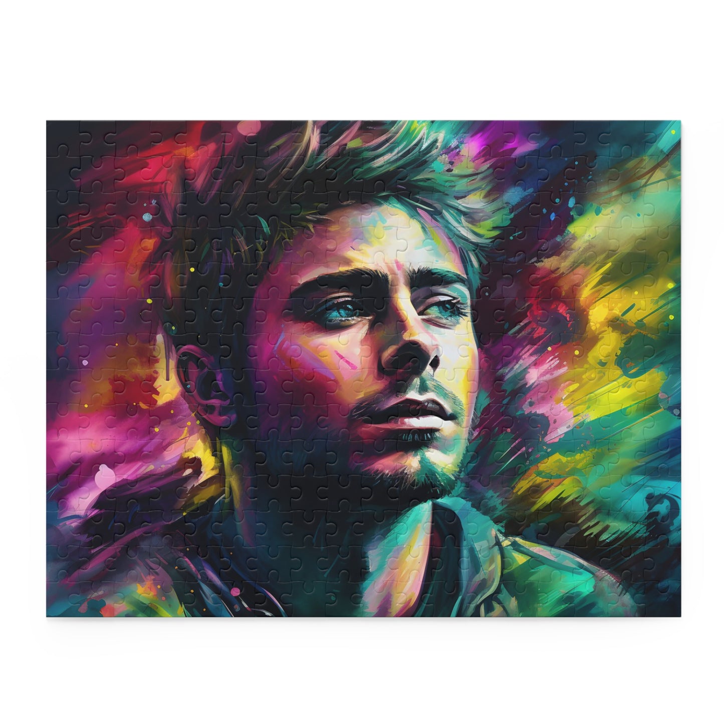 Zac Efron Neon Puzzle