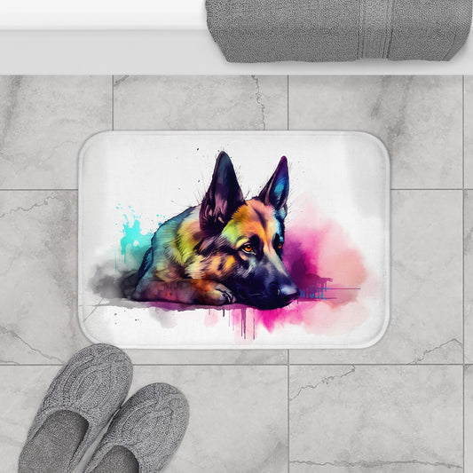 Loyal German Shepherd Bath Mat | Bath Mats | Bath, Bathroom, Home & Living, Indoor, Sublimation | Prints with Passion