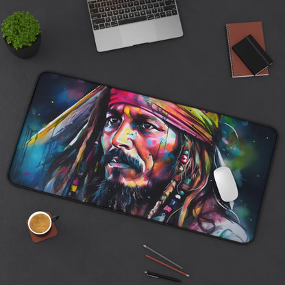 Jack Sparrow Neon Desk Mat | Desk Mat | Accessories, Back-to-School, Desk, Fall Bestsellers, Home & Living, Mouse pad, Mouse Pads, Mousepad, Seasonal Picks, Stationery, TikTok | Prints with Passion