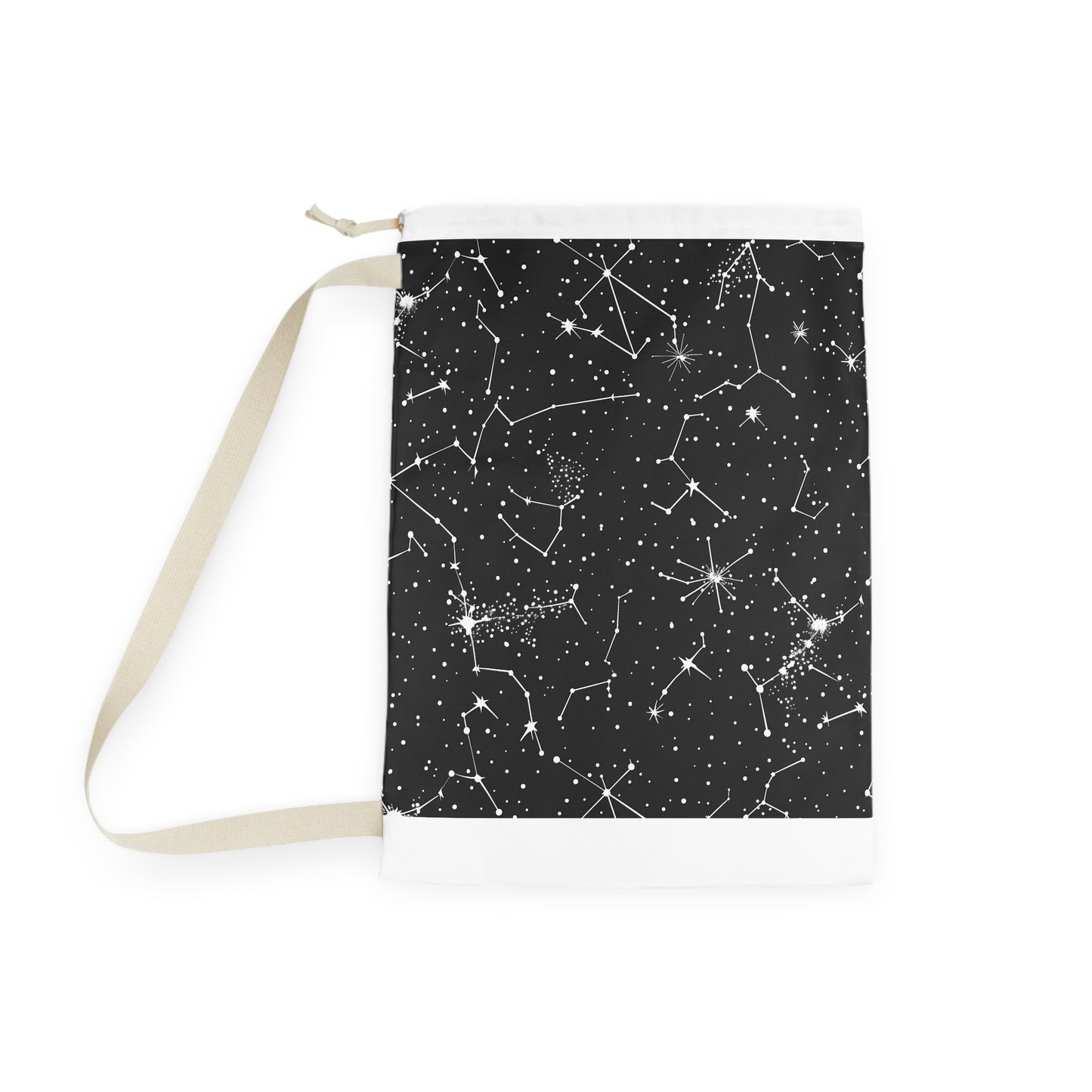 "Starry Night Laundry Bag with Constellation Stars seamless pattern - elevate your laundry game with celestial charm"