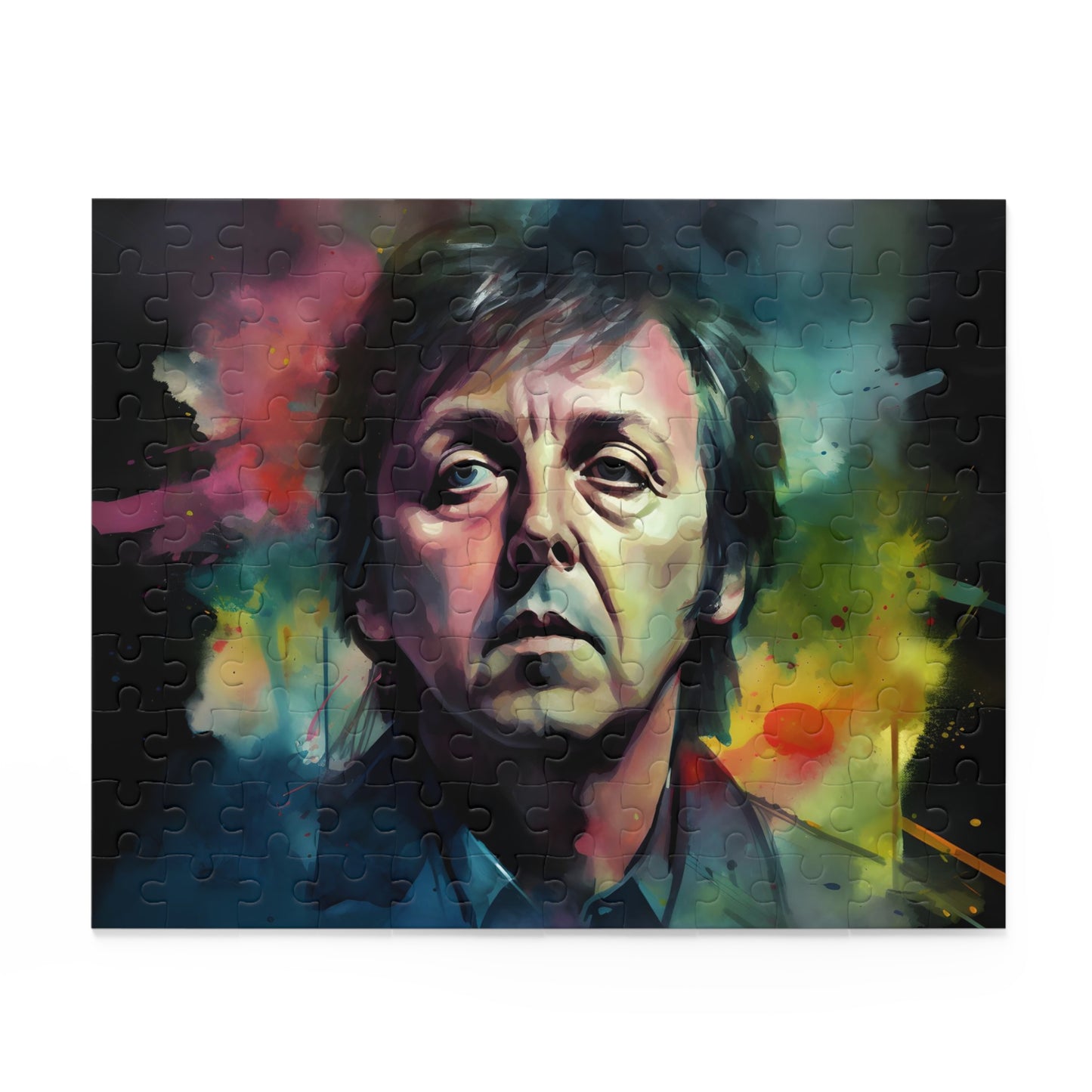 Paul McCartney Neon Watercolor Puzzle