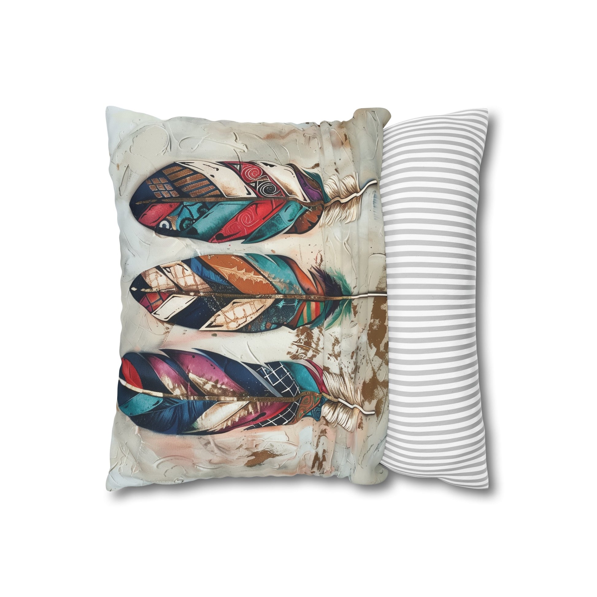 "Boho Feathers Pillowcase - High-Quality and Stylish Design for All Seasons"