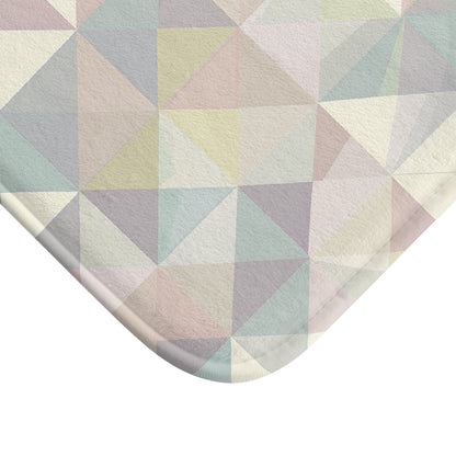 Soft Pastel Geometric Bath Mat