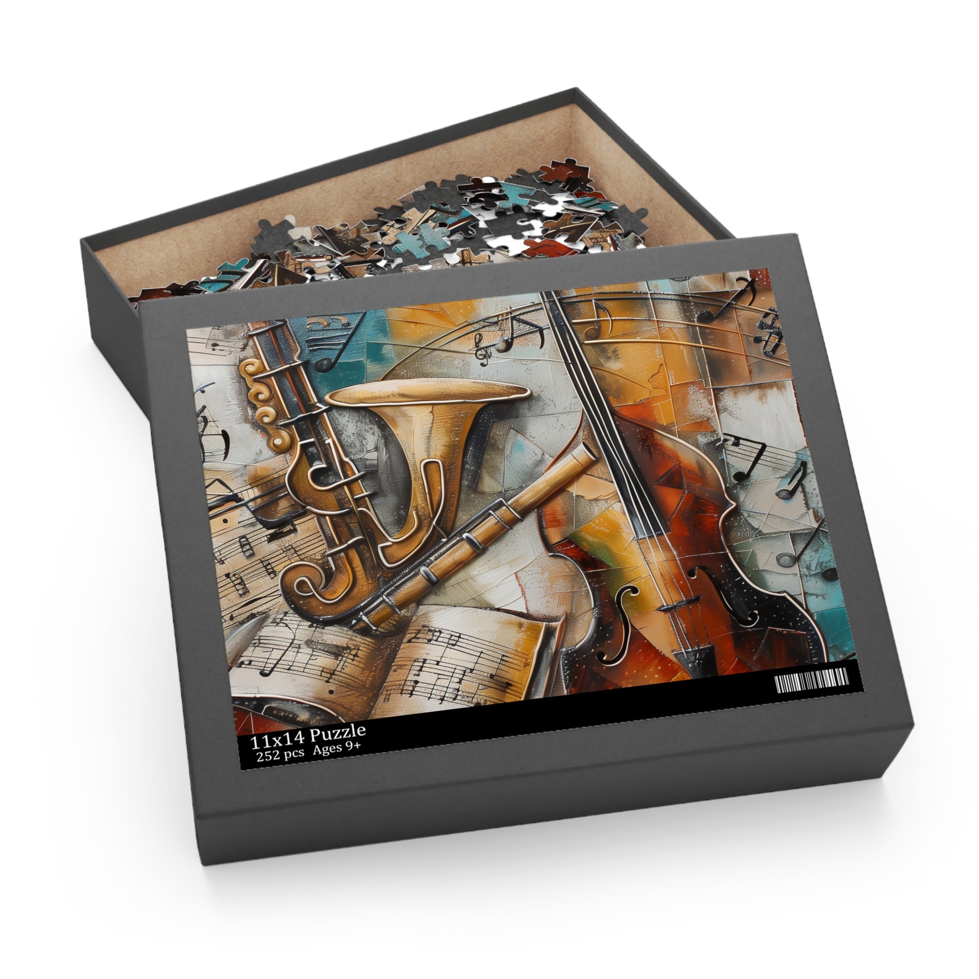 "Musical Harmony Jigsaw Puzzle - Captivating music notes and instruments design"