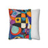 Vibrant Abstract Expression of Joy — 40×40 Cushion Cover — Sofa & Living Room Lifestyle View