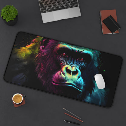 Neon Gorilla Desk Mat | Desk Mat | Accessories, Back-to-School, Desk, Fall Bestsellers, Home & Living, Mouse pad, Mouse Pads, Mousepad, Seasonal Picks, Stationery, TikTok | Prints with Passion