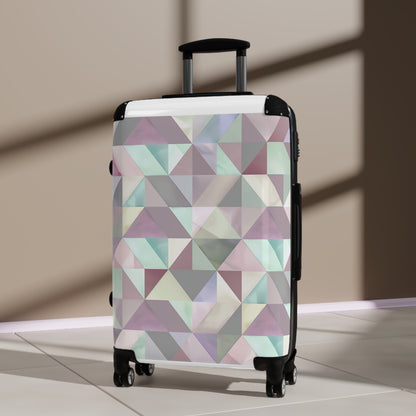 Chic Pastel Geometry Suitcase Collection