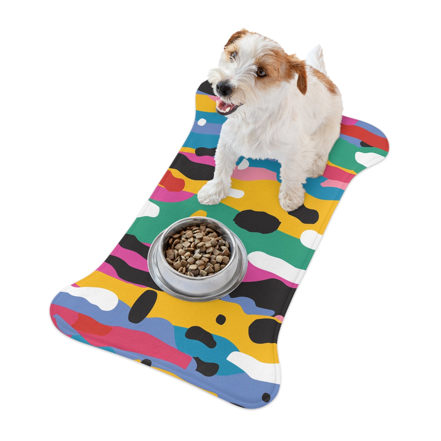 Vibrant Abstract Pet Feeding Mat