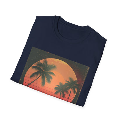 Palm Paradise: Retro Sunset Escape T Shirt