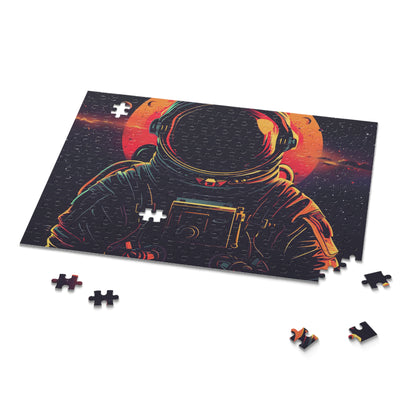 Space Explorer Jigsaw Puzzle - Enchanting astronaut in outer space, perfect for space lovers