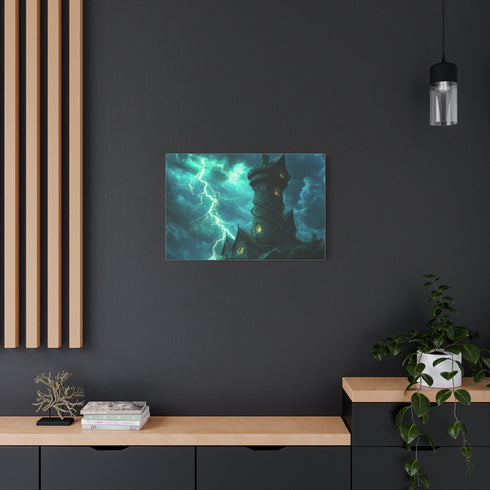 Tower Wrapped in Lightning Serpents — Canvas Wall Art — Product Detail View 8