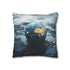 A Planet Earth Crying Tears of Pollution Double-Sided Square Cushion Cover