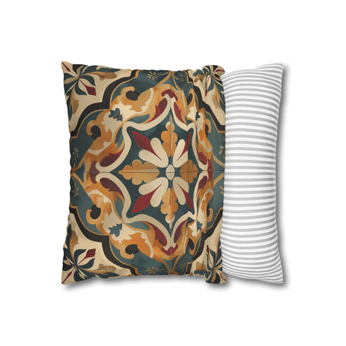 Artisan Tiles — Faux Suede Cushion Cover — Sofa & Living Room Lifestyle View