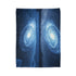 Spiral Galaxy Mirrored in a Frozen Lake Plush Fleece Throw Blanket