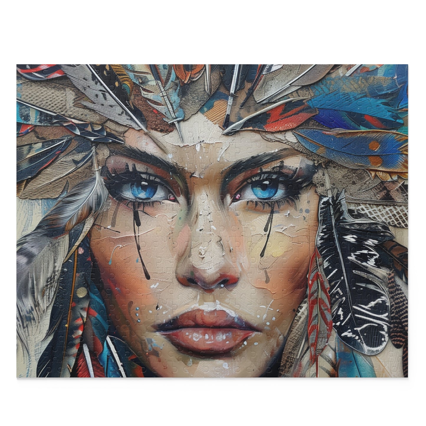 Colorful Bohemian Feathers Jigsaw Puzzle for Relaxation and Inspiration