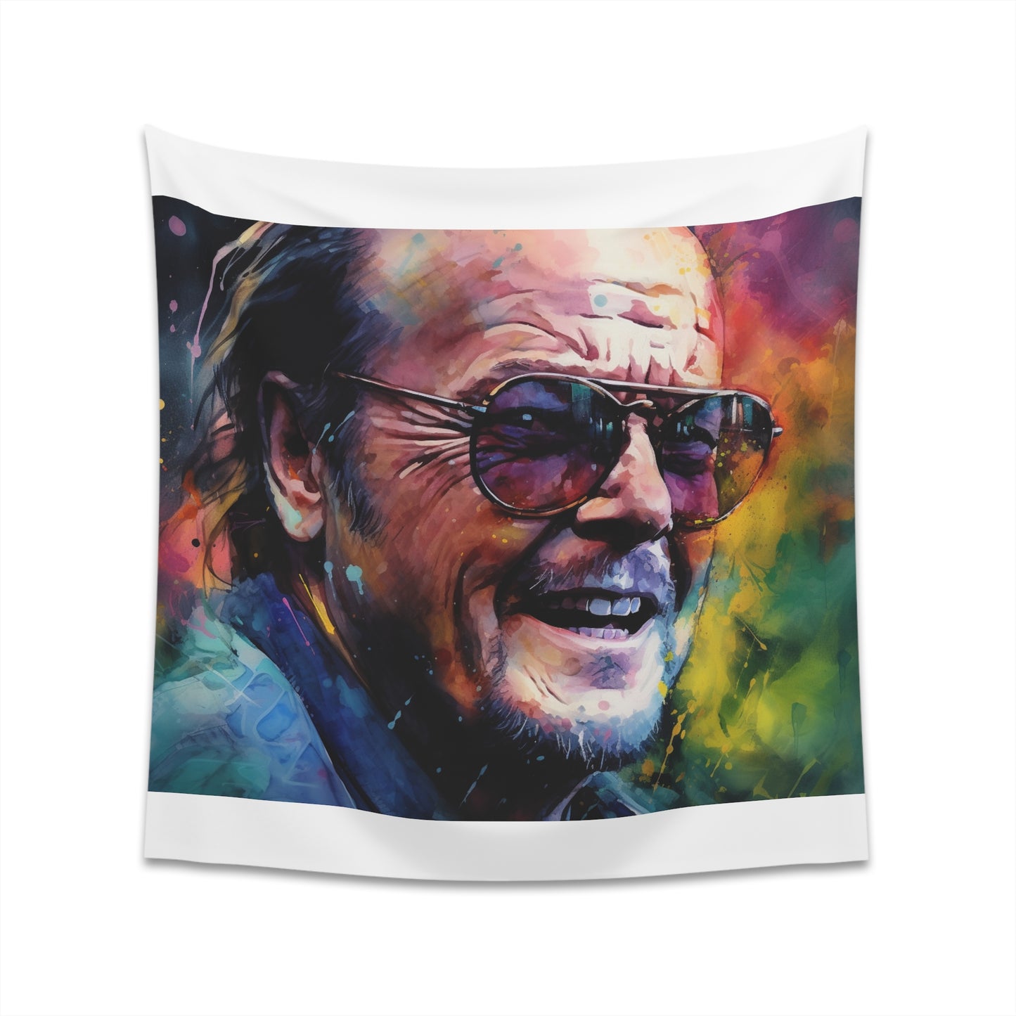 "Here's Johnny!: Jack Nicholson Tapestry - Hollywood Legend Tribute - High-Quality Material - Perfect Gift - Sizes 34"x40" and 57"x57" - Shop Now!"