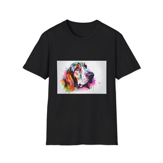 🐾 Basset Hound Adventure: A Watercolor Journey of Curiosity and Joy | T-Shirt | Use Google Keyword Planner tool to get the search volume and | Prints with Passion